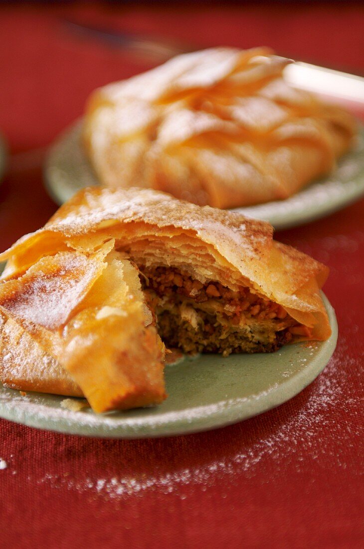 Pastilla (Moroccan chicken pie)