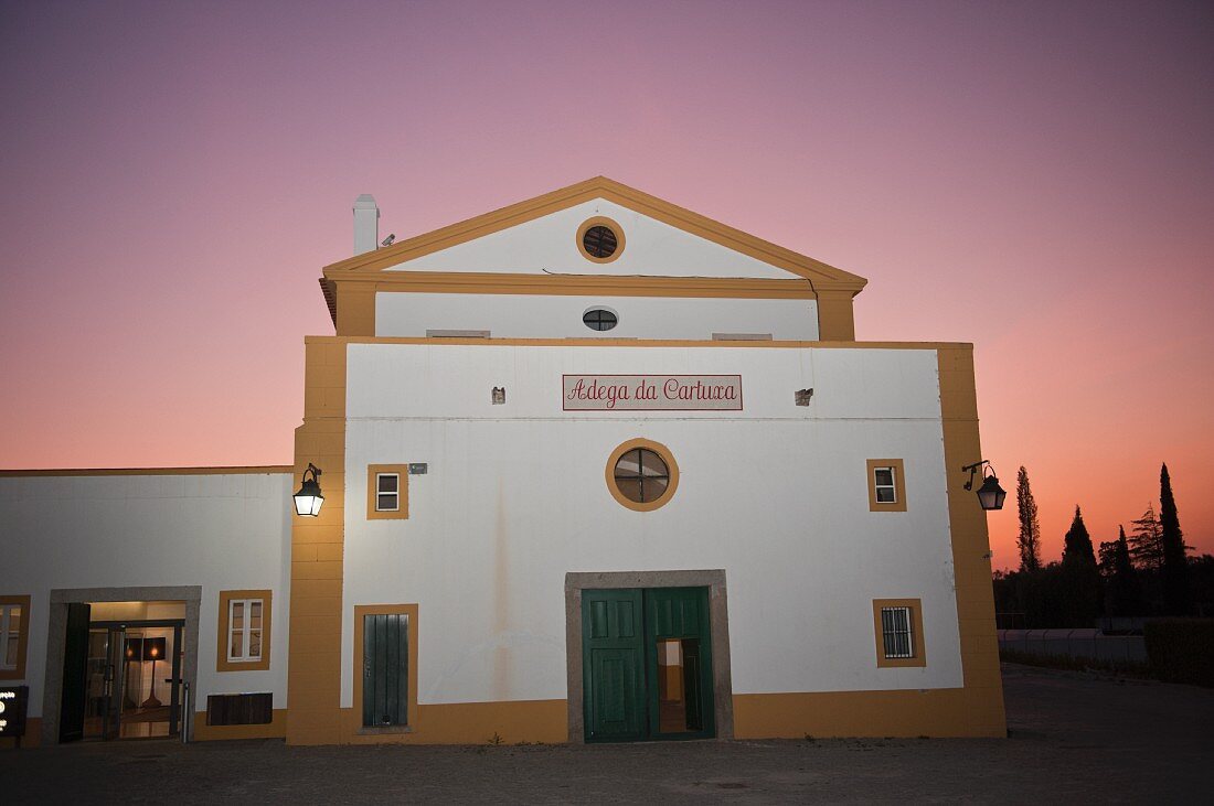 Fundacao Eugenio de Almeida winery at dusk (Portugal)