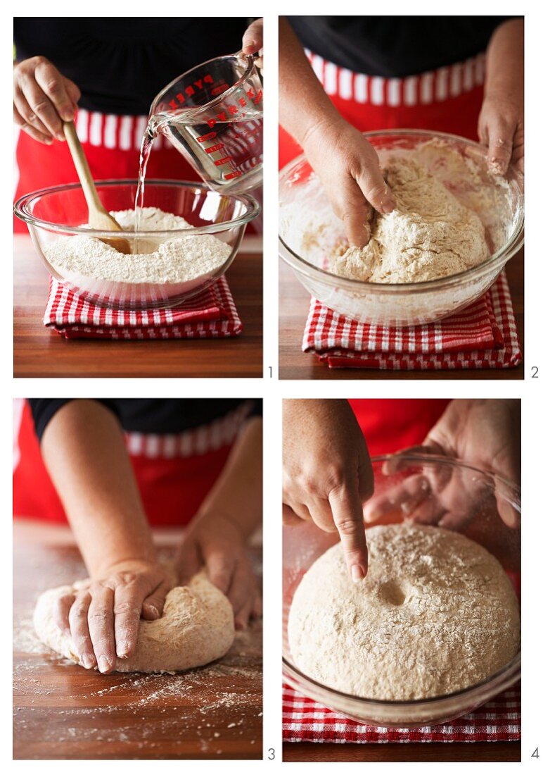 Making yeast dough (German voice-over)
