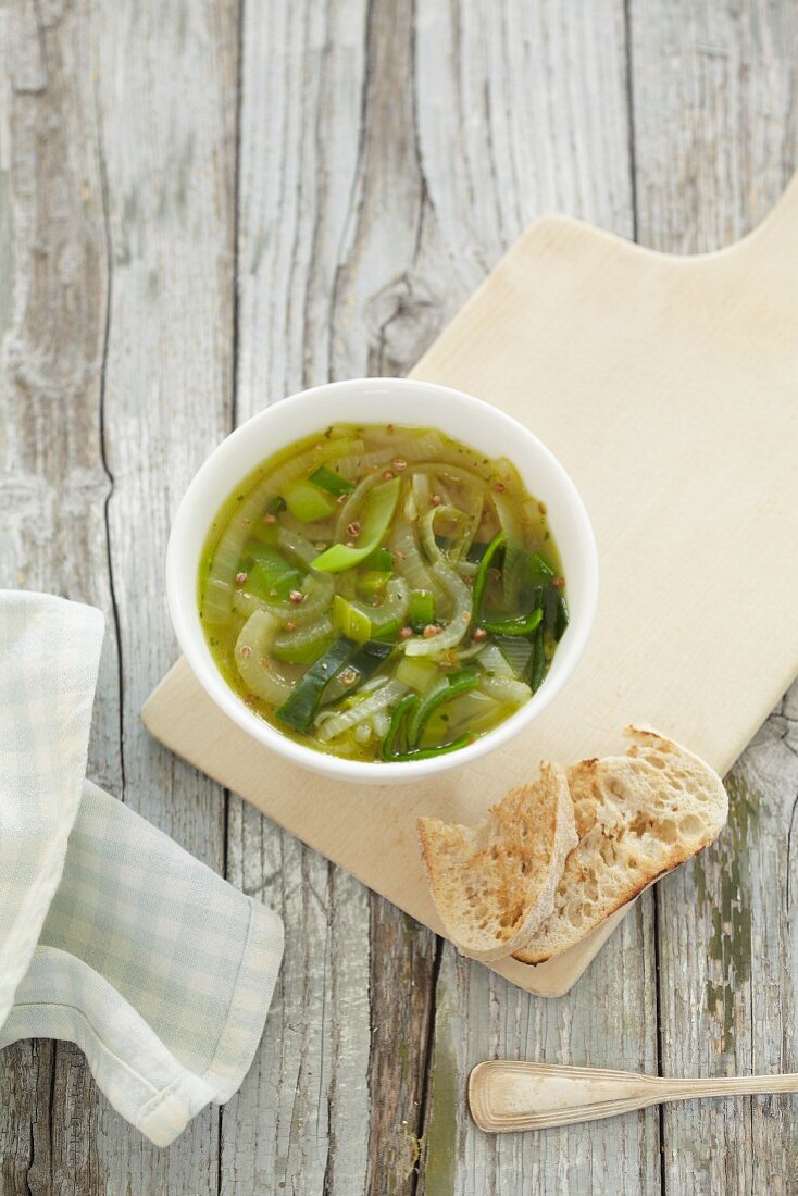 Onion and leek soup