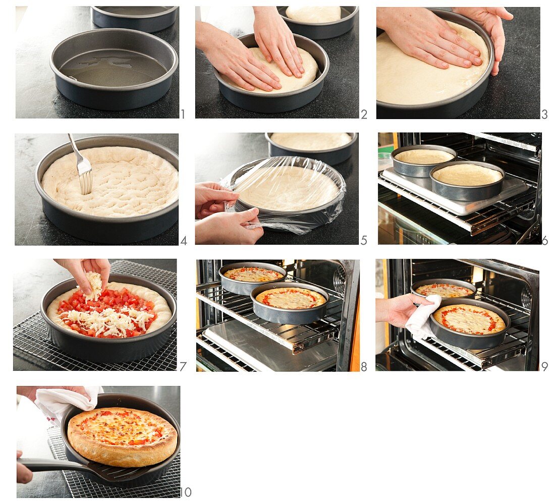 Pizza in Kuchenform zubereiten