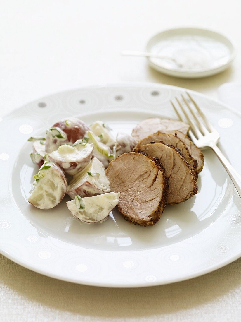 Schweinefilet mit Kartoffelsalat