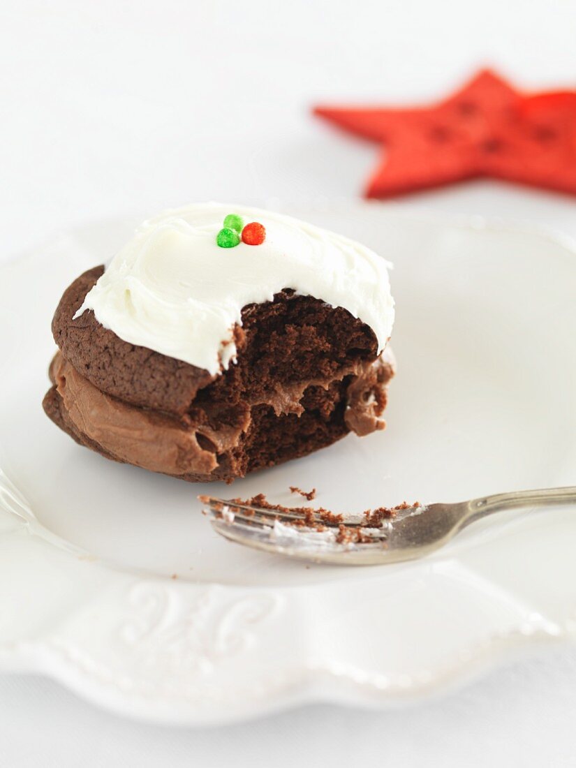 A Christmas whoopie pie