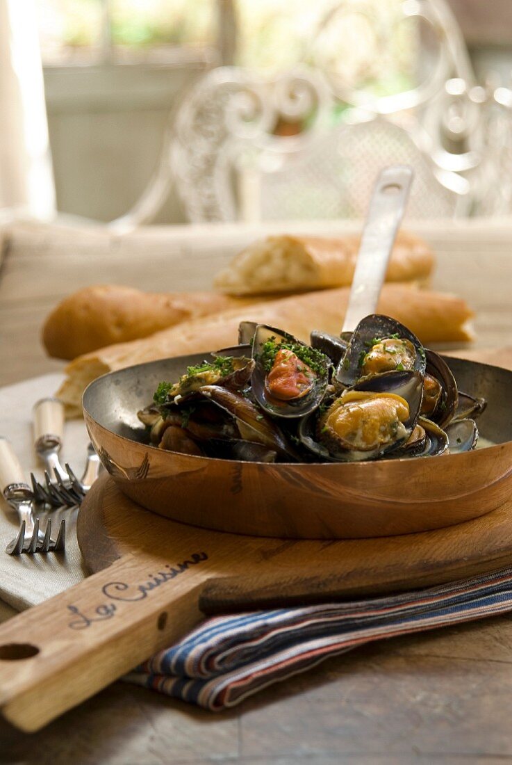 Mussels in a creamy sauce