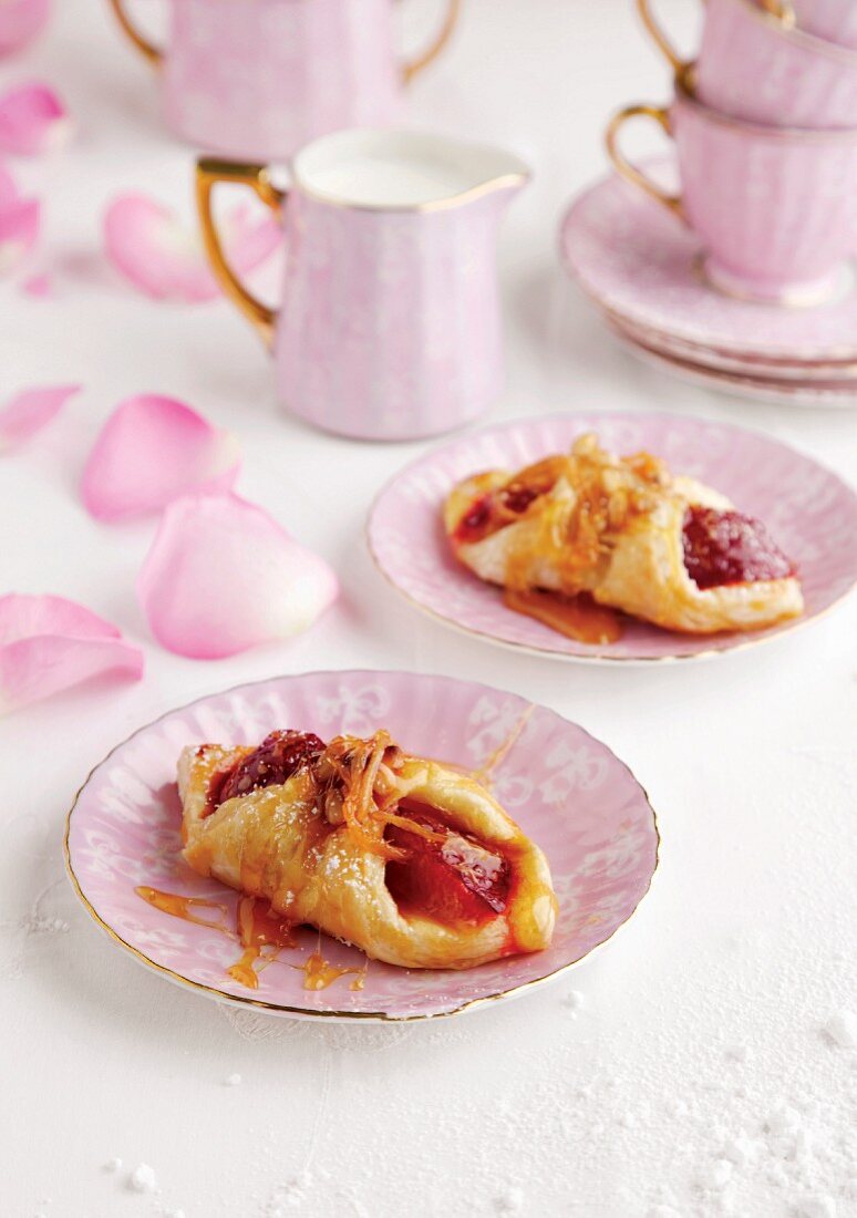 Puff pastries with plum filling
