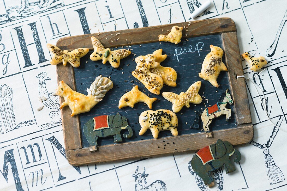 Savoury animal biscuits