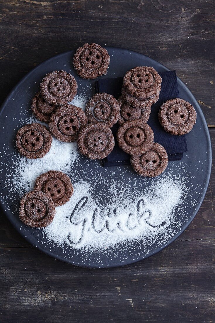 Gluten-free button biscuits with chia seeds