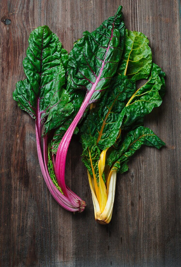 Red and yellow stemmed chard