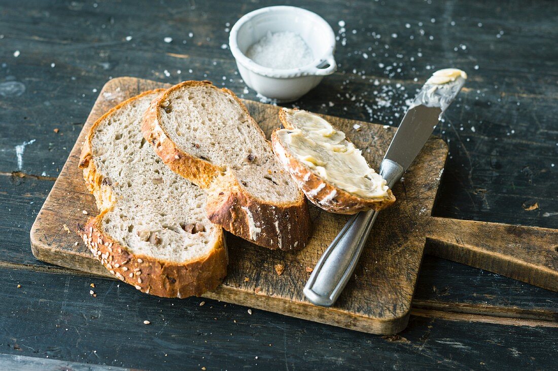 Dinkel-Sauerteig-Brot mit Maronen