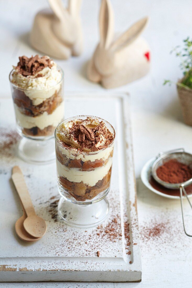 Hot cross bun tiramisu fro Easter