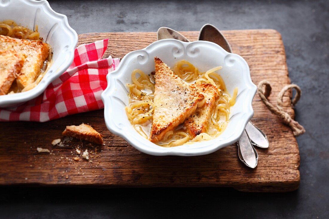 French onion soup with Gruyere cheese