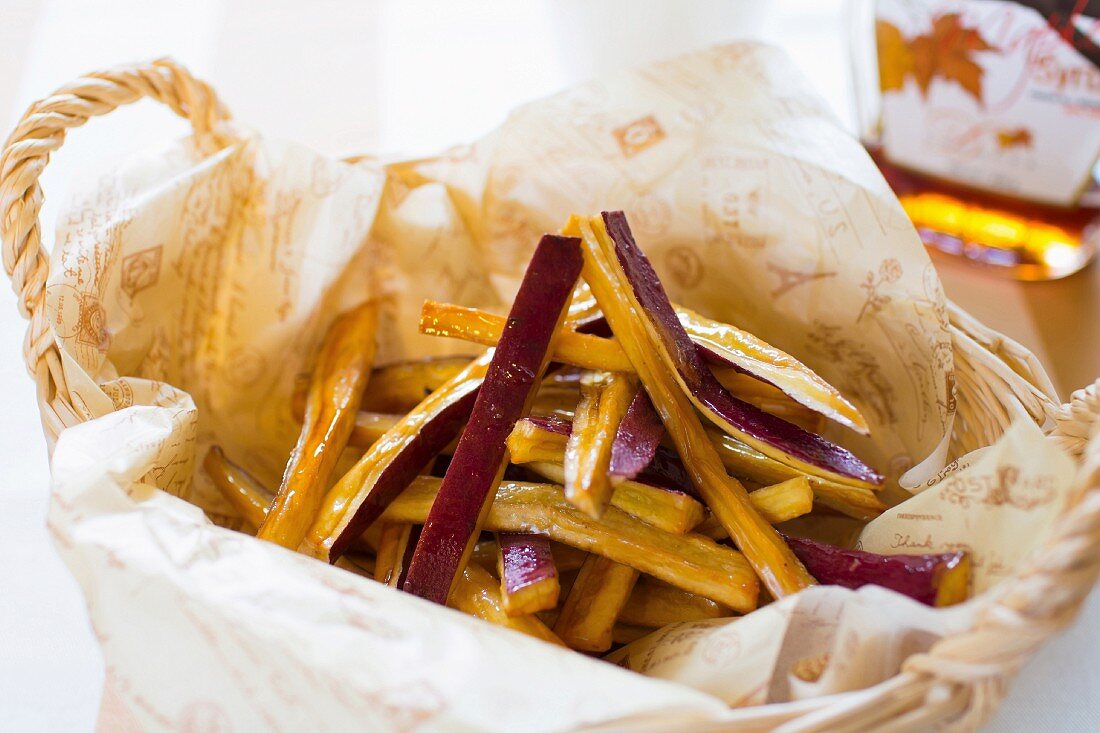 Imo kenpi (glazed sweet potato fries, Japan)