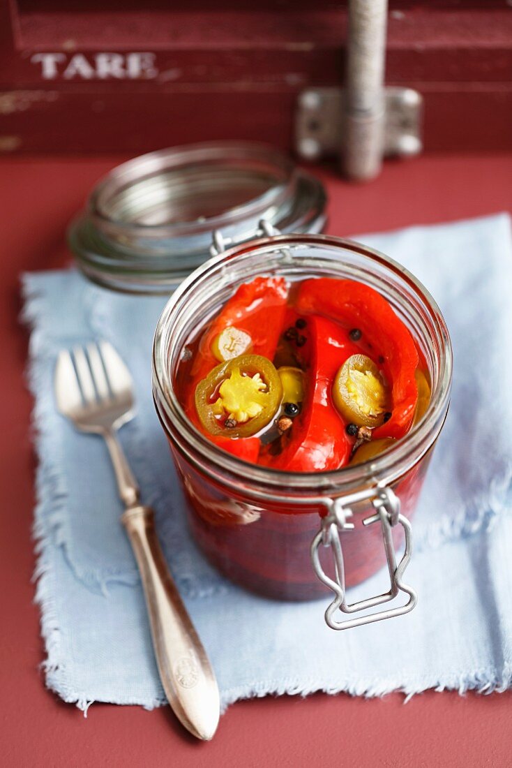 Pickled peppers and jalapeños