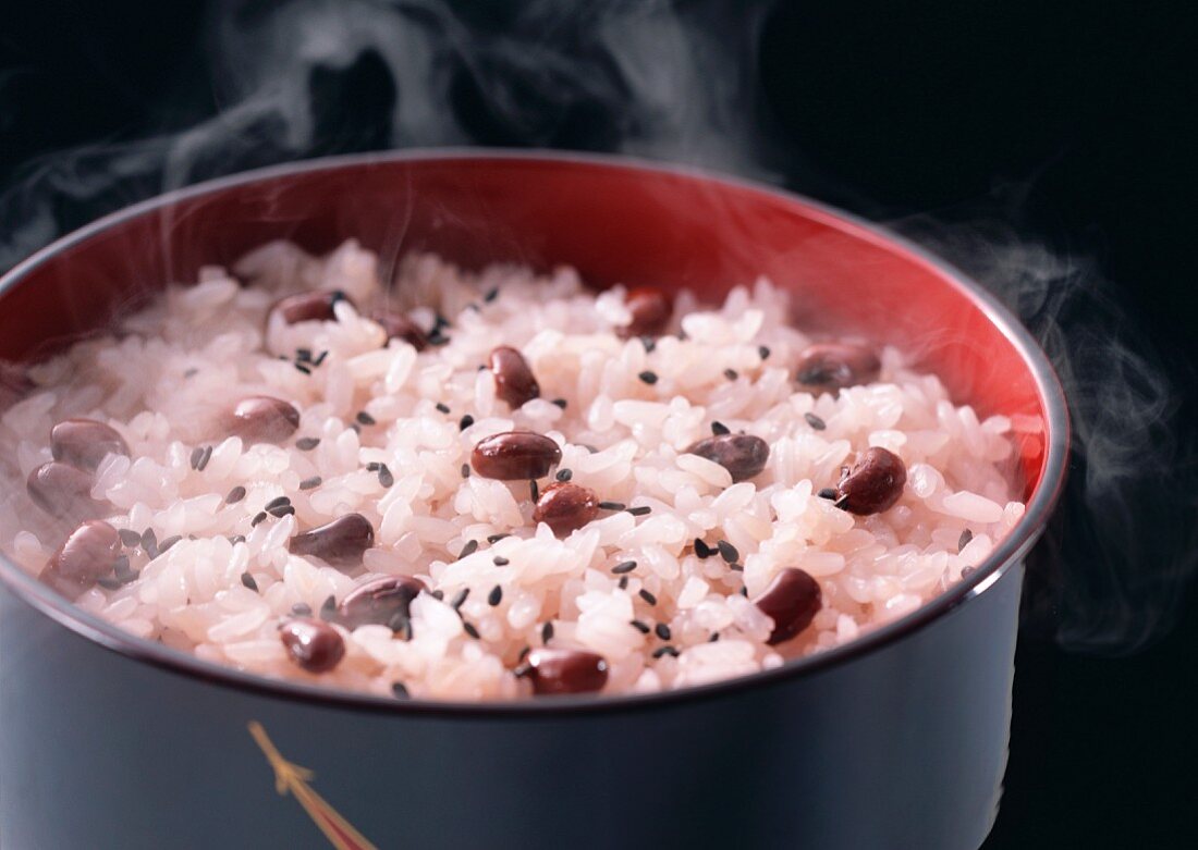 Rice with adzuki beans