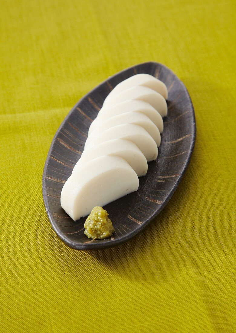 Kamaboko with wasabi (Japan)