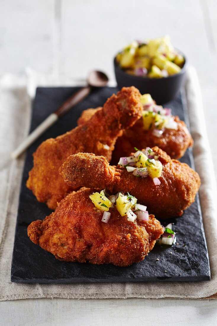 Cajun chicken with pineapple salsa