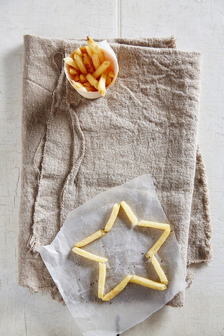 Pommes frites und Pommes-Stern
