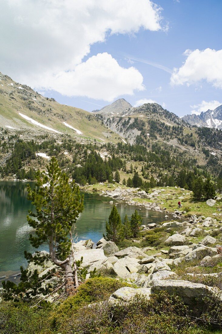 Mountain lake in Aigüestortes national park, Catalonia, Spain