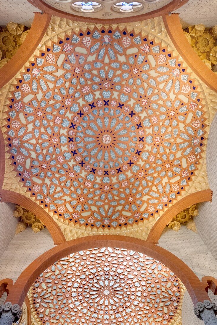 The ceiling of the Hospital Sant Pau, Catalonia, Spain