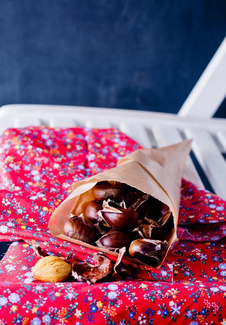 Chestnuts in a paper bag
