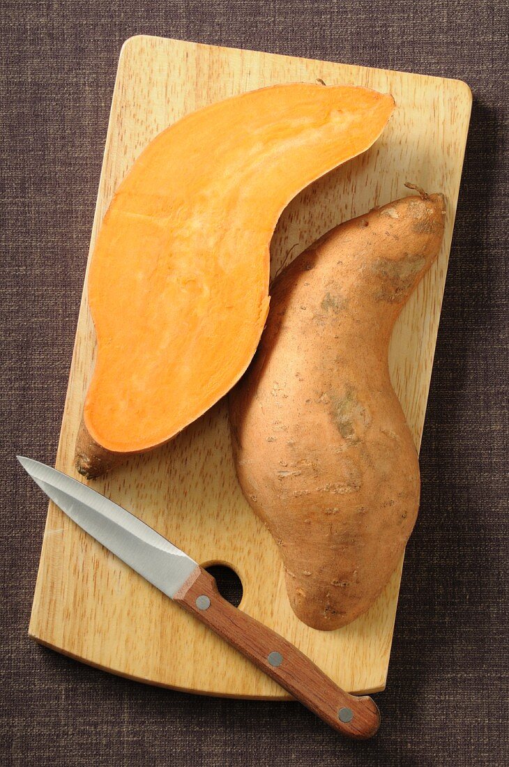 Sweet potato cut in half
