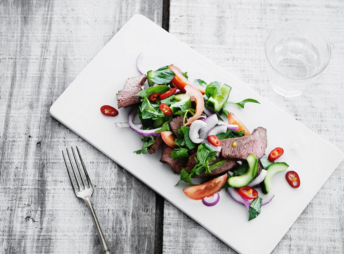 Thai style beef salad