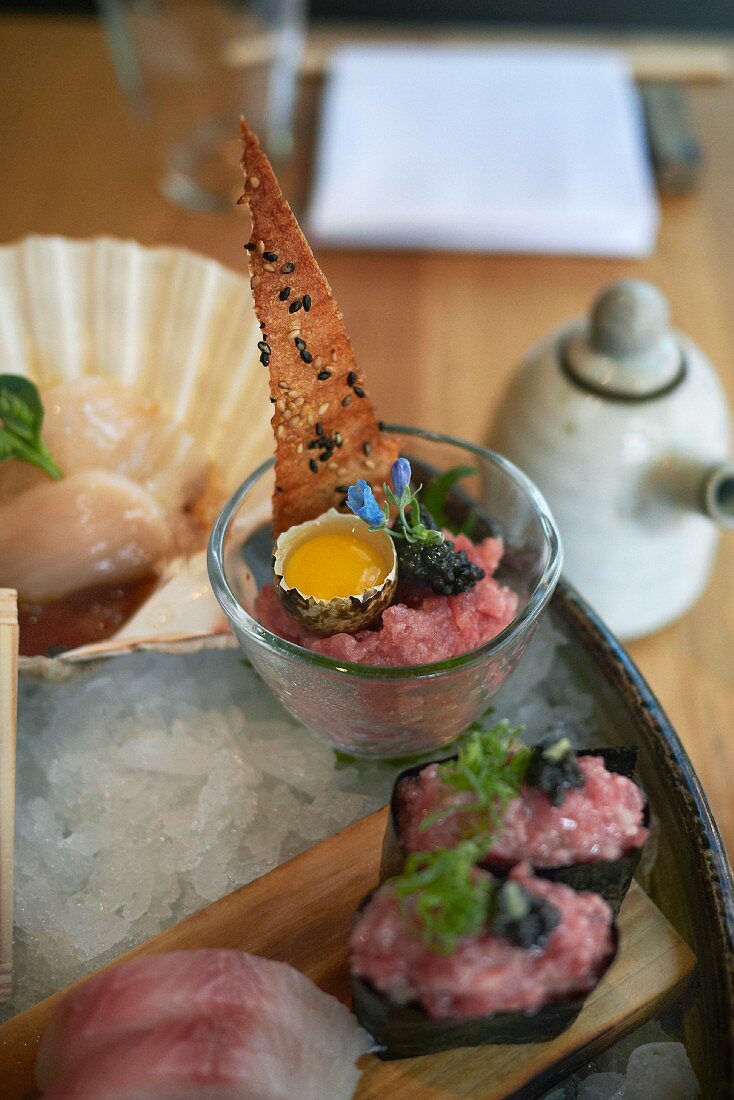 Thunfischtartar und Sashimi (Japan)