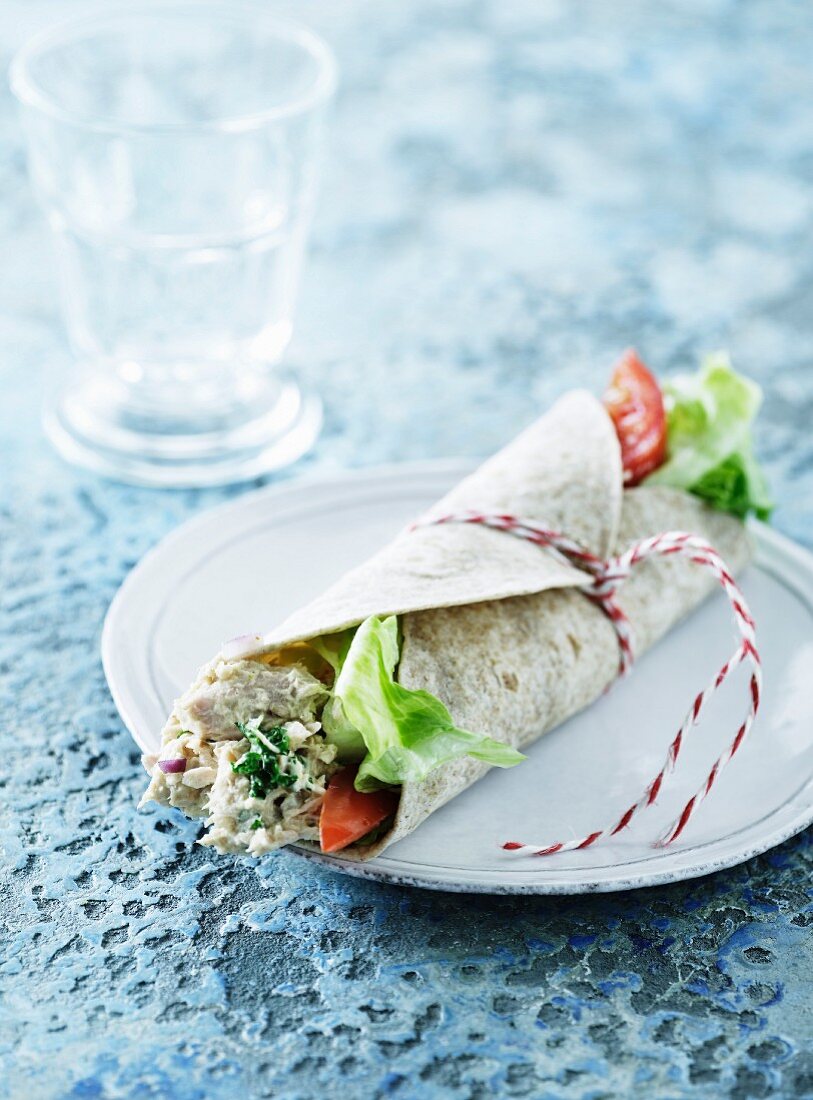 A chicken salad wrap