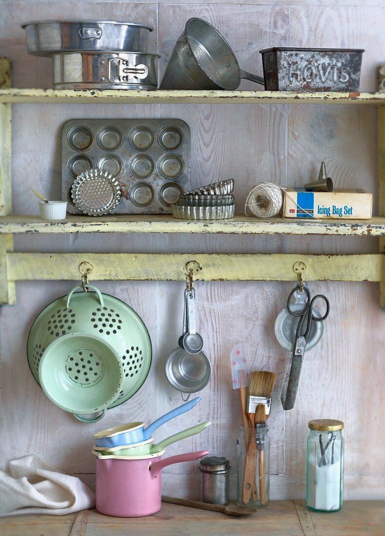 Baking utensils in kitchen