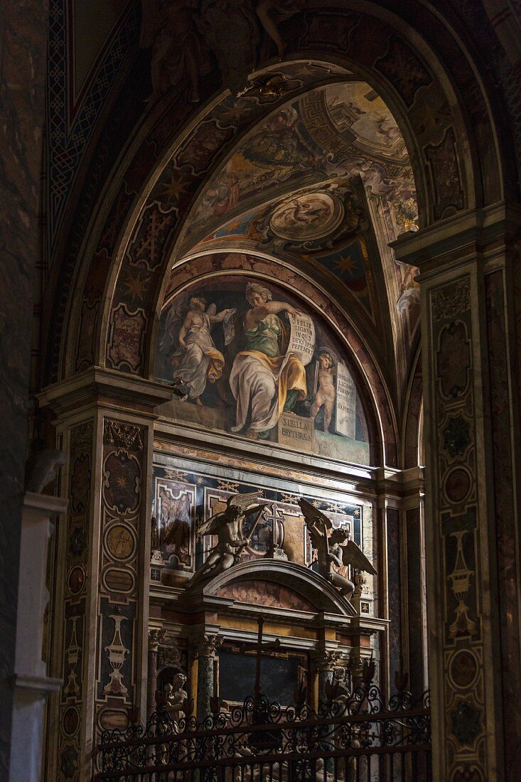 The Gothic Basilica of Saint Mary above Minerva in Rome