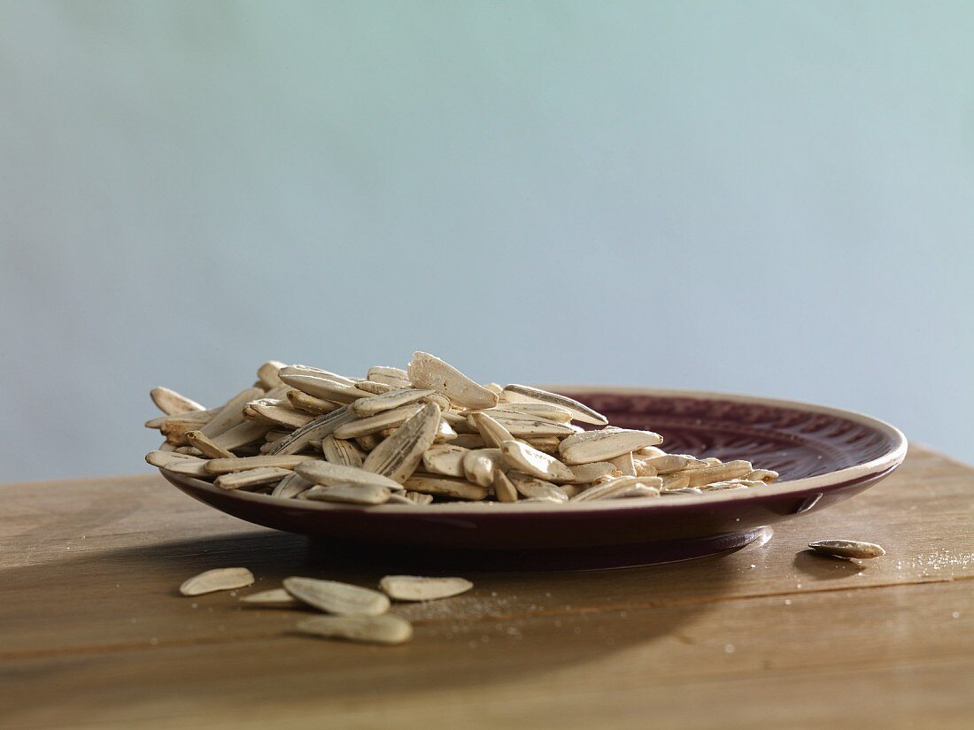 A plate of sunflower seeds