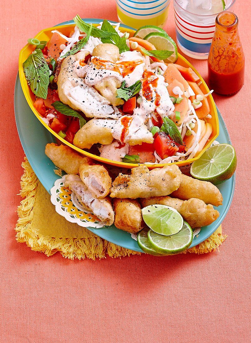 Fisch-Taco-Salat