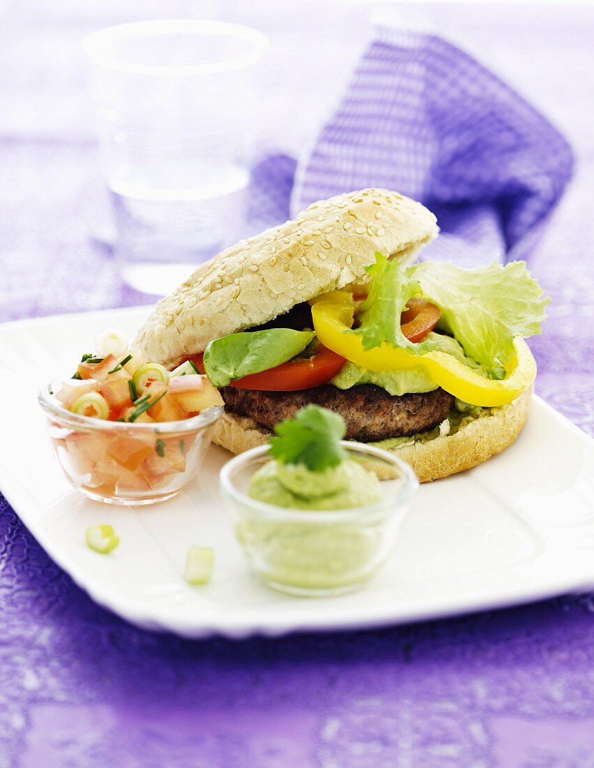 Hamburger mit Paprika