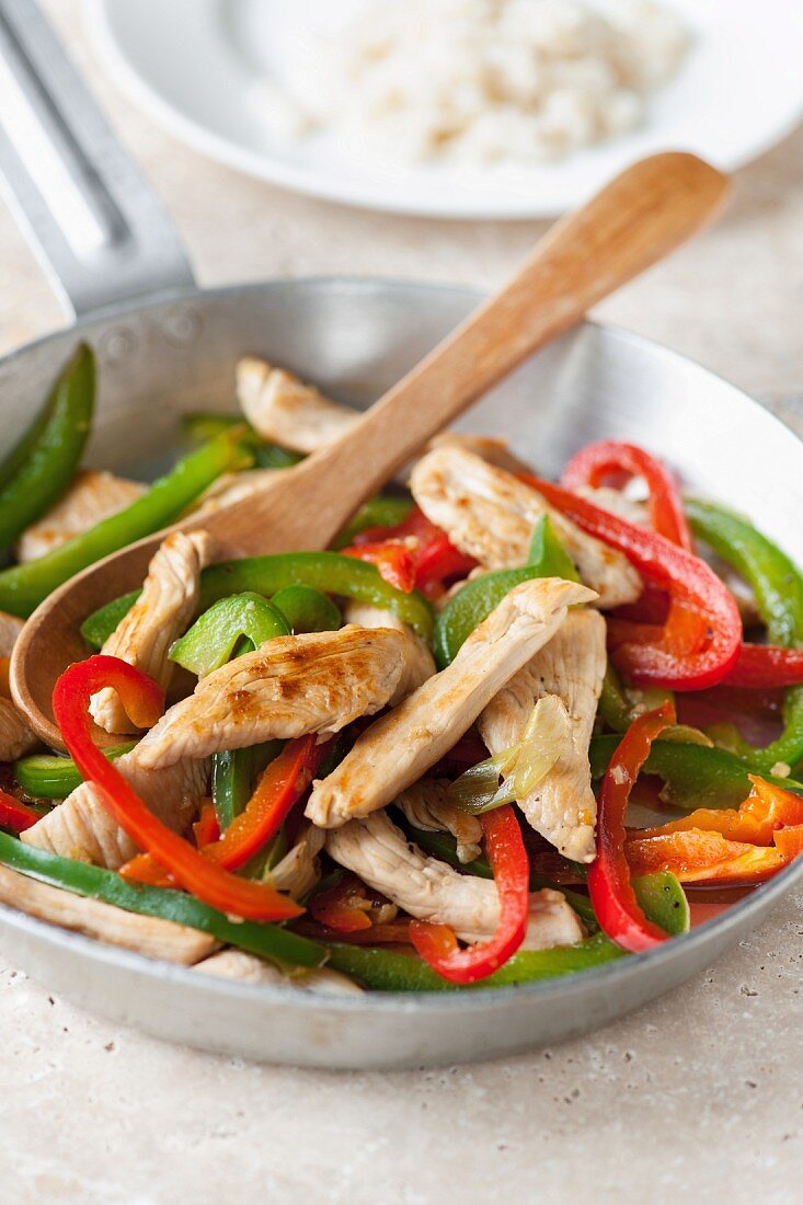 Turkey stir-fry with peppers