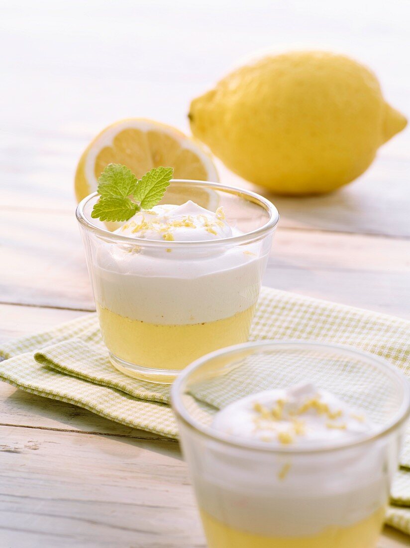 Lemon cream with whipped cream