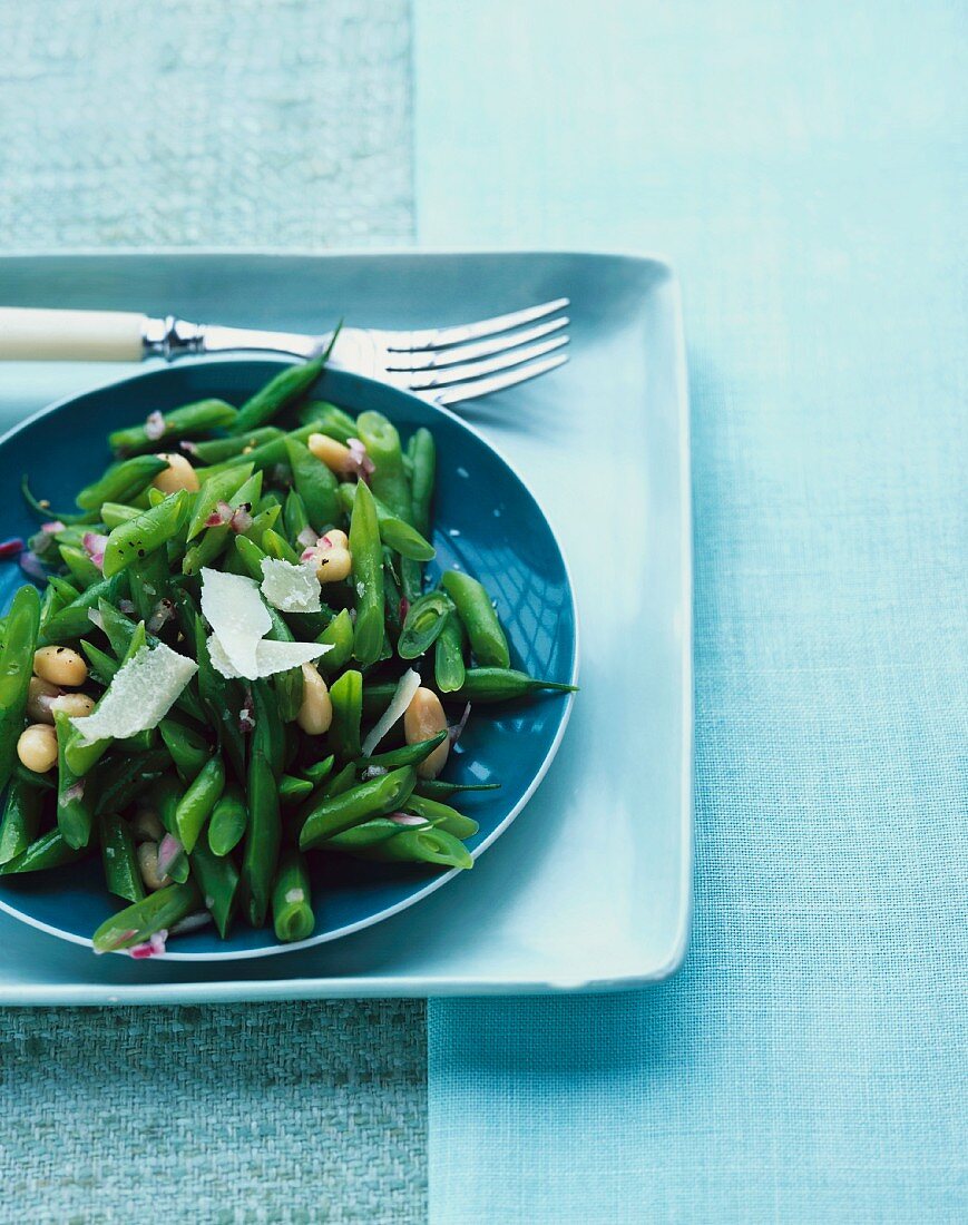 Grüner Bohnensalat mit Parmesan