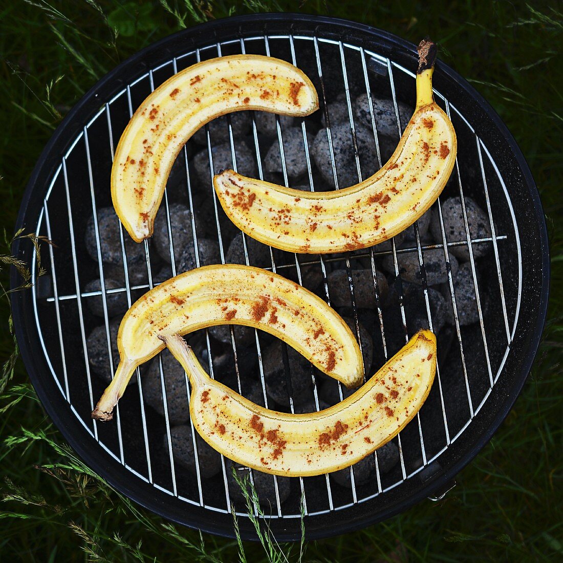 Grilled bananas with cinnamon