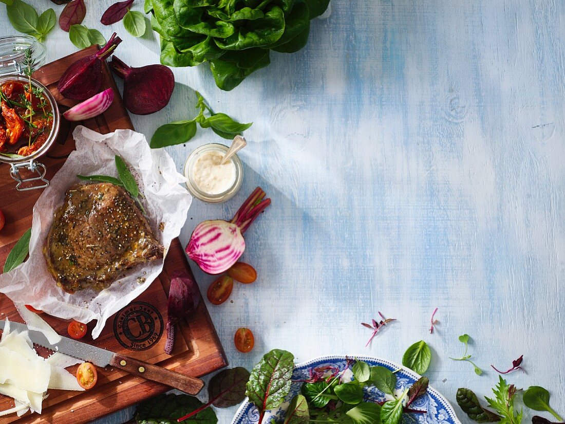 Rump steak with herbs