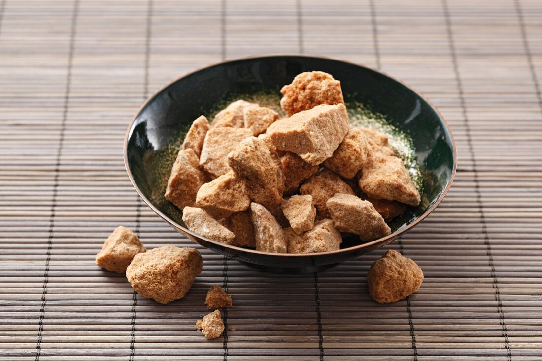 A bowl of coconut flower sugar