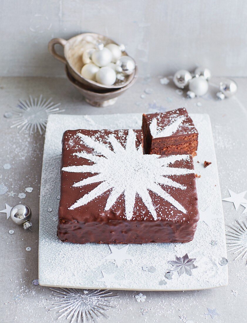 A Christmas Sacher-style cake