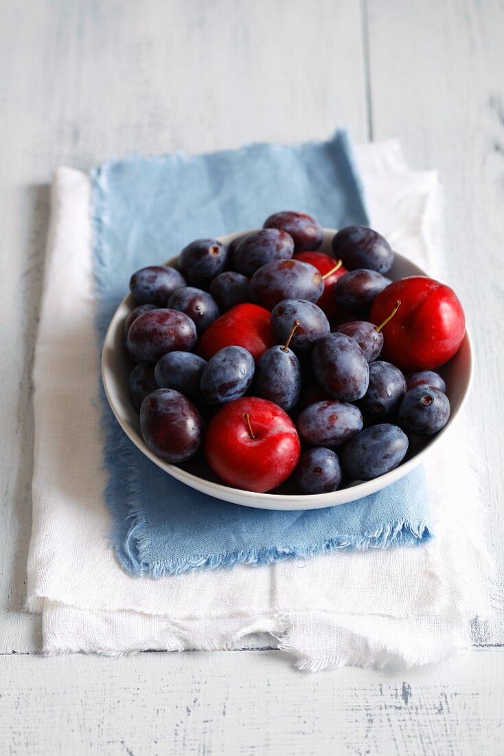 Red plums and damsons