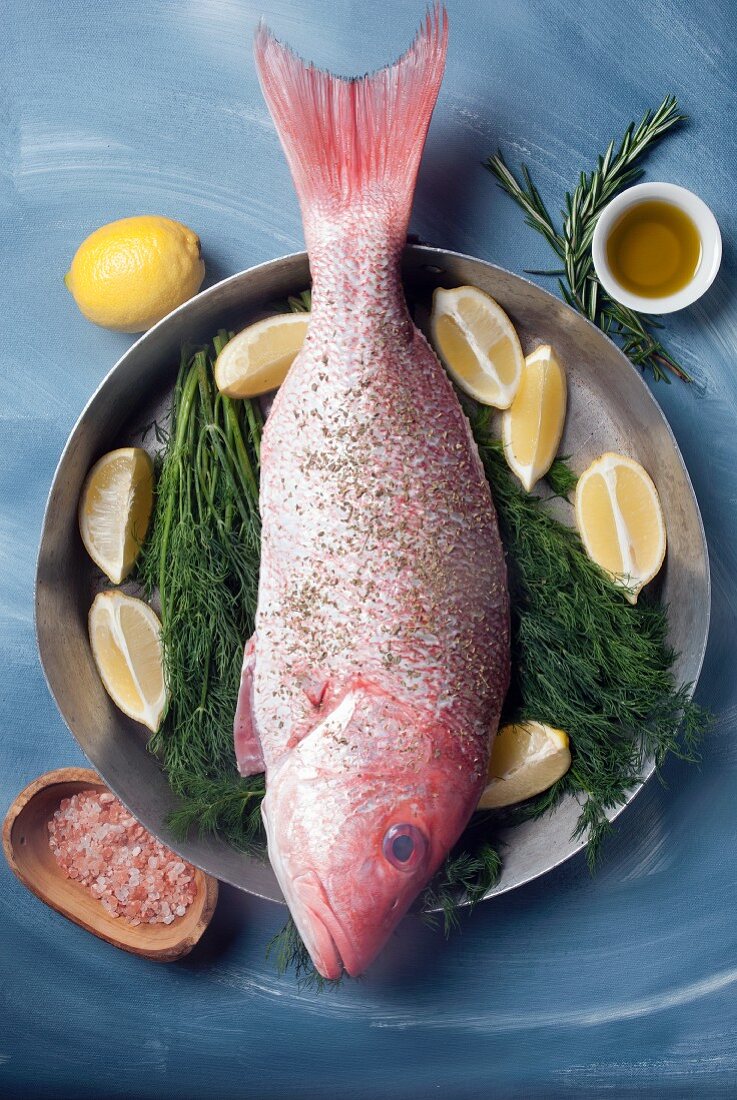A red snapper ready to roast