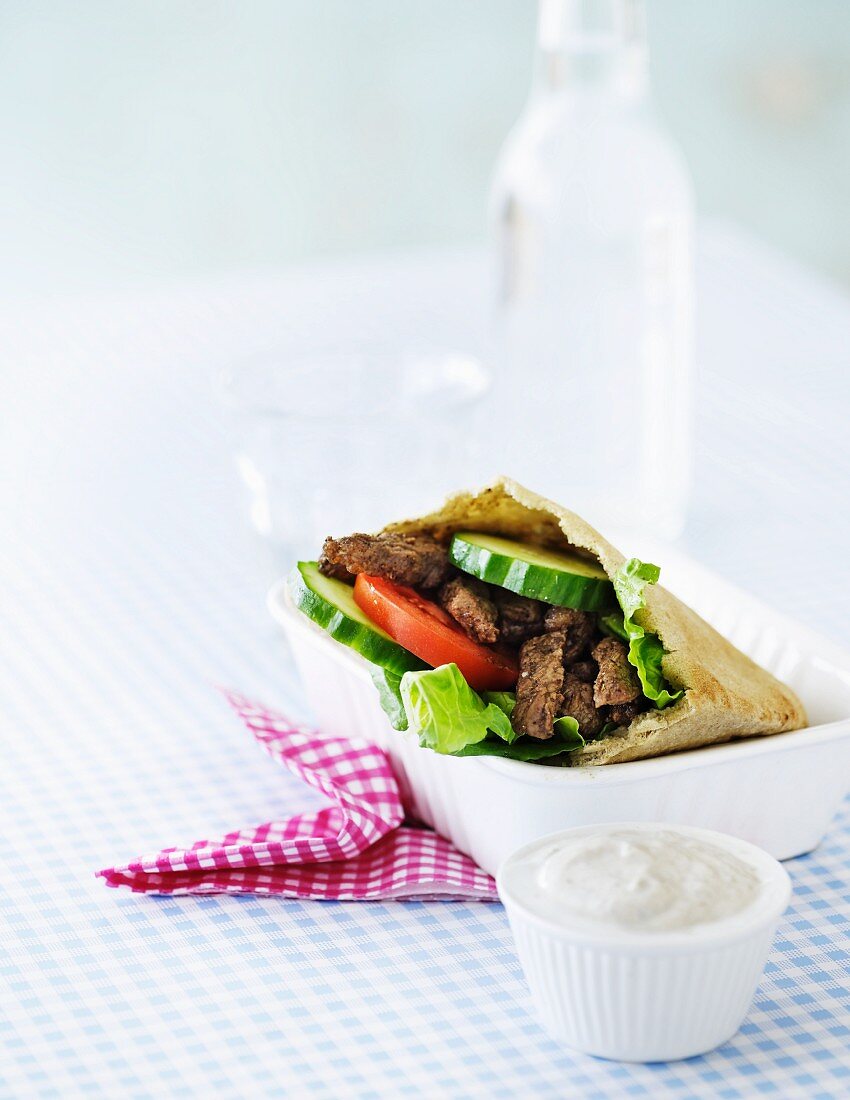 Falafel in a pita bread