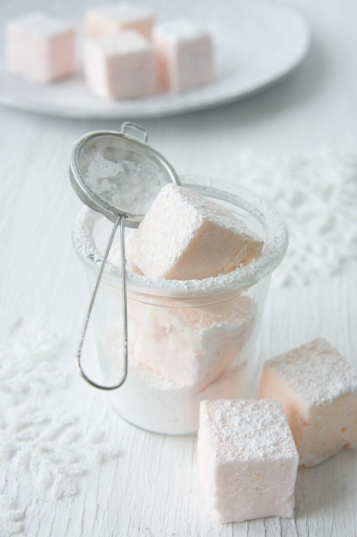 Marshmallows im Einmachglas