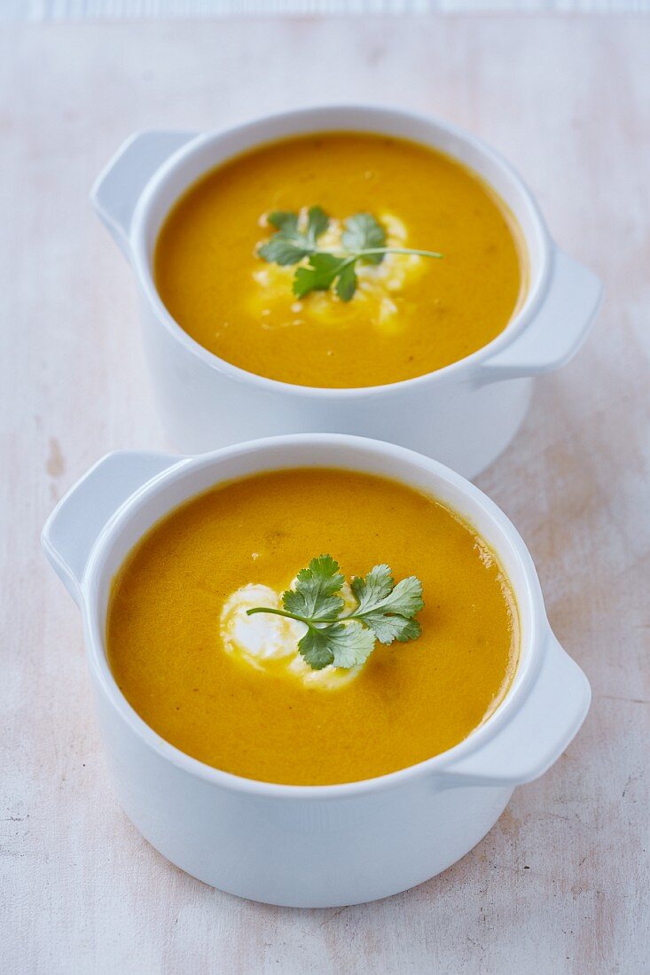 Carrot and coriander soup