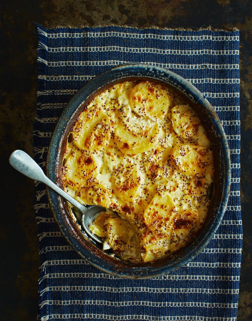 Kartoffel-Senf-Gratin