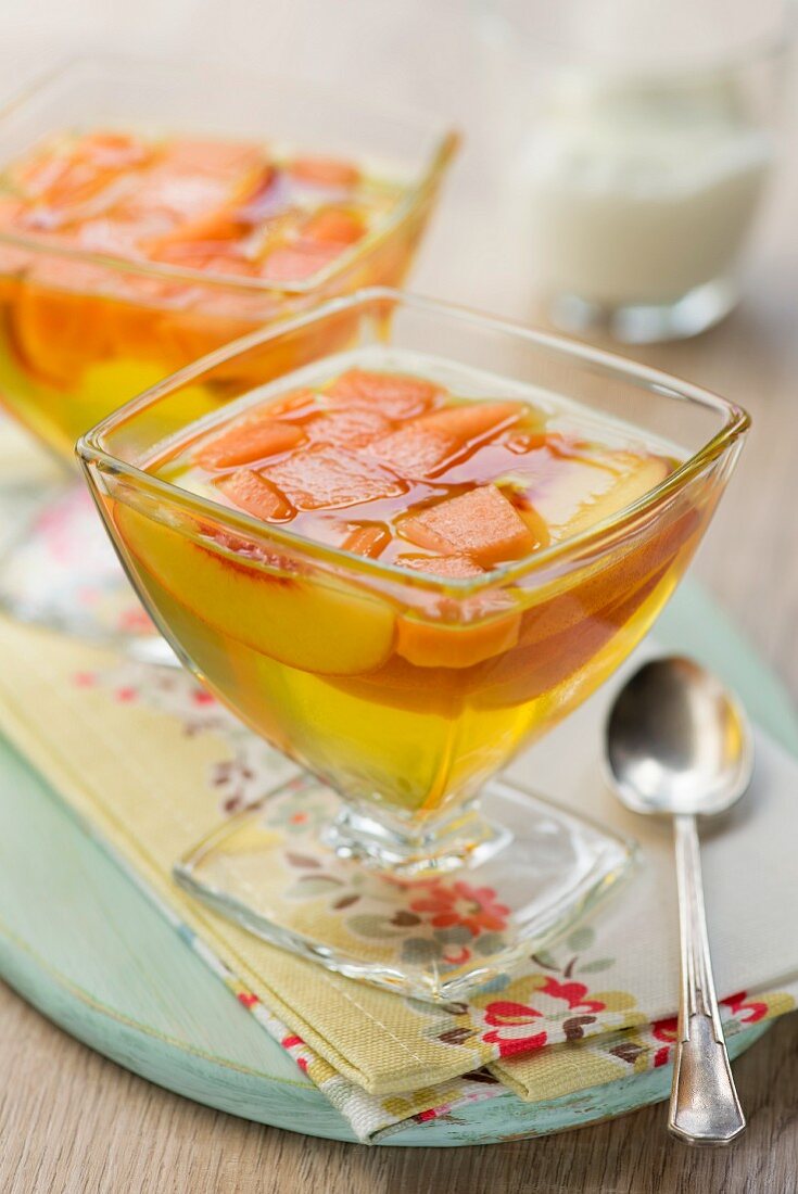 Peach and melon jelly