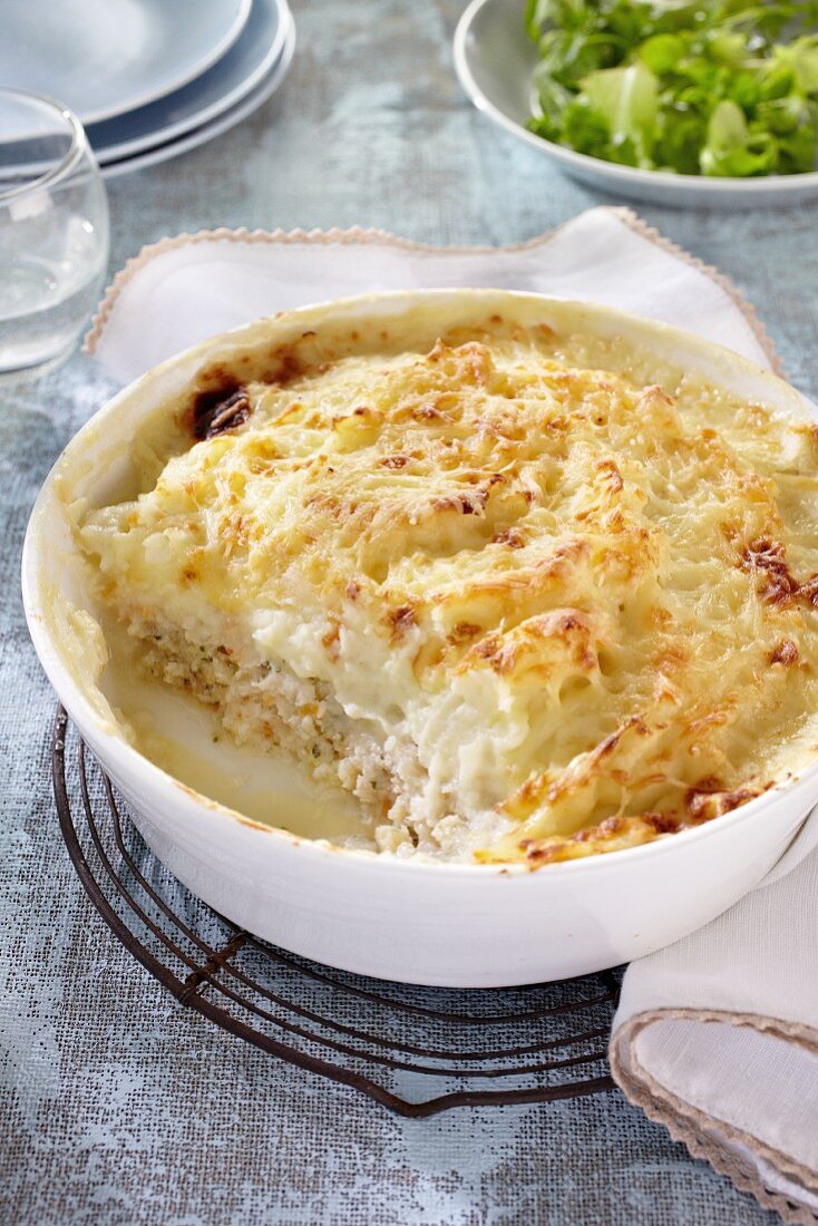 Parmentier with cod (France)
