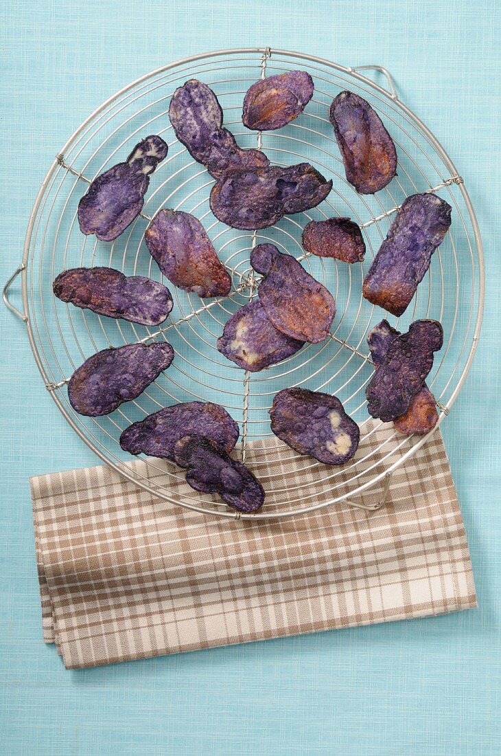 Purple potato crisps