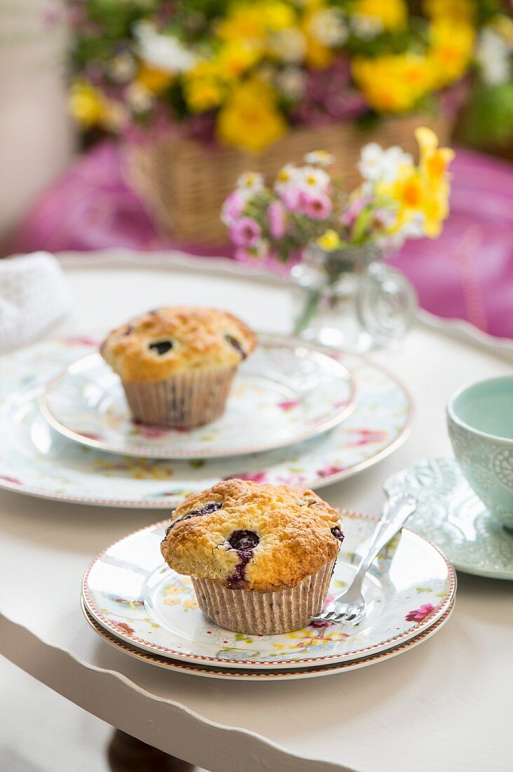 Blueberry muffins for a spring brunch